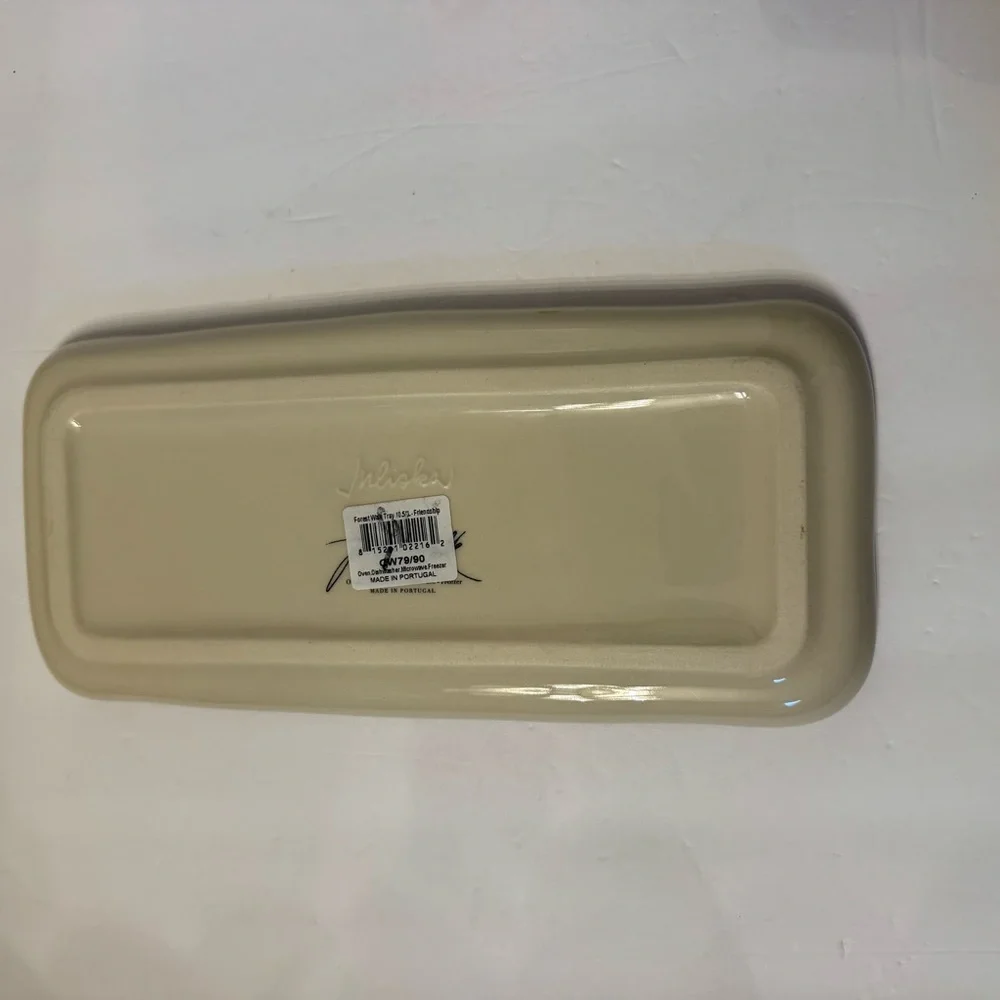 JULISKA FOREST WALK FRIENDSHIP TRAY SERVEWARE PORTUGAL CREAM RECTANGLE 10.5”
